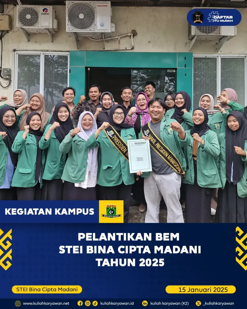 Pelantikan Badan Eksekutif Mahasiswa STEI Bina Cipta Madani