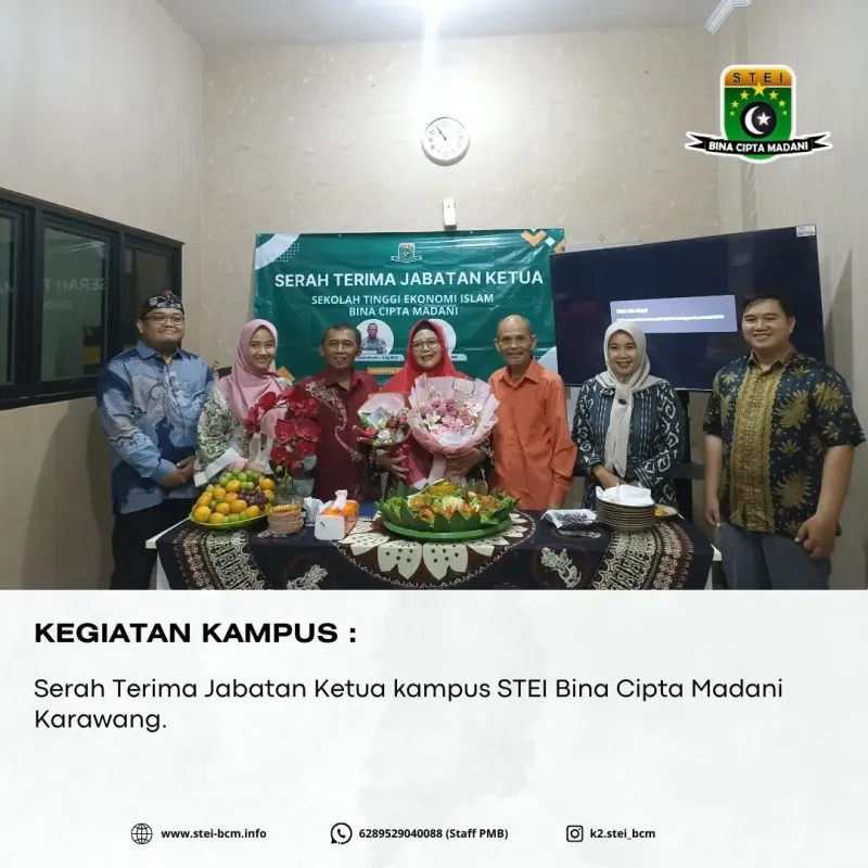 Serah Terima Jabatan Ketua STEI Bina Cipta Madani Karawang