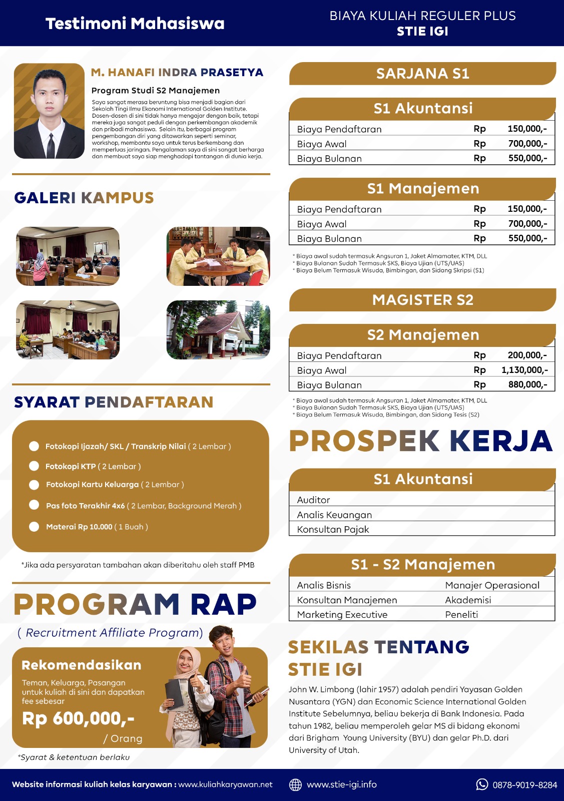 Brosur SEKOLAH TINGGI ILMU EKONOMI INTERNATIONAL GOLDEN INSTITUTE