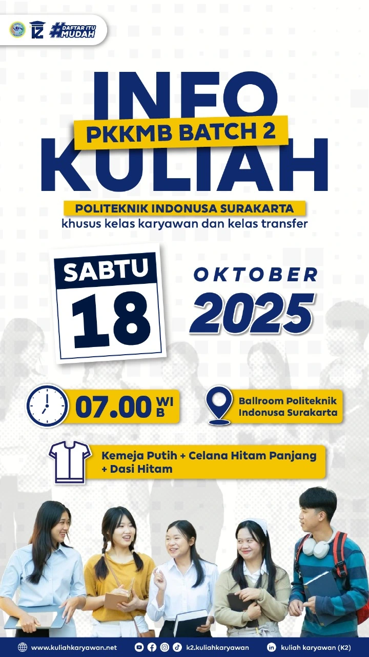 PKKMB Batch 2 Politeknik Indonusa Surakarta Segera Dimulai