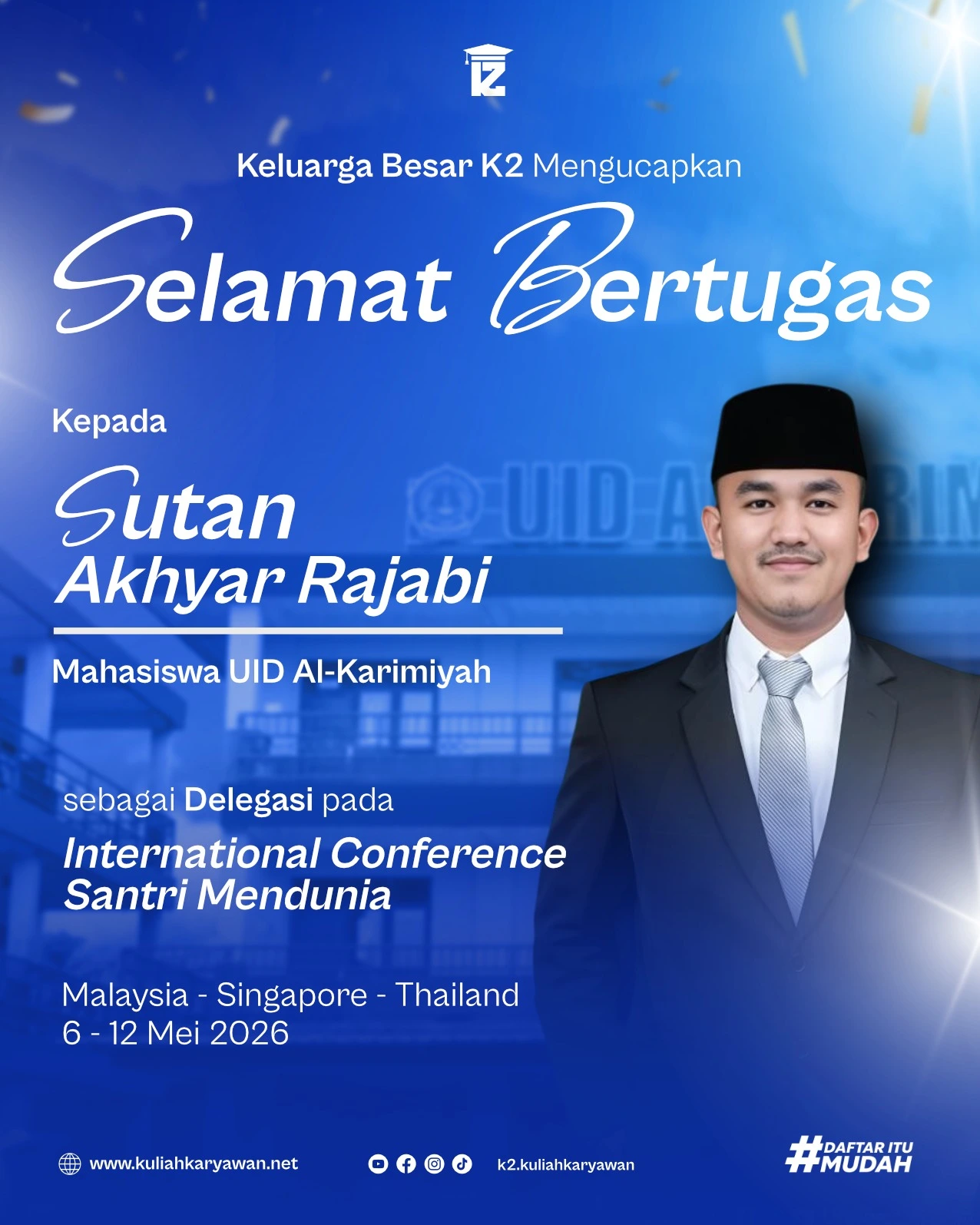 Selamat Bertugas Sutan Akhyar Rajabi